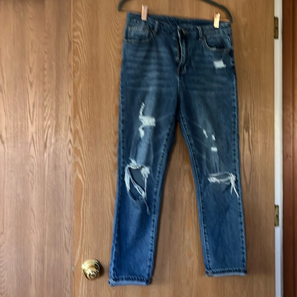 G&L cropped distressed jeans